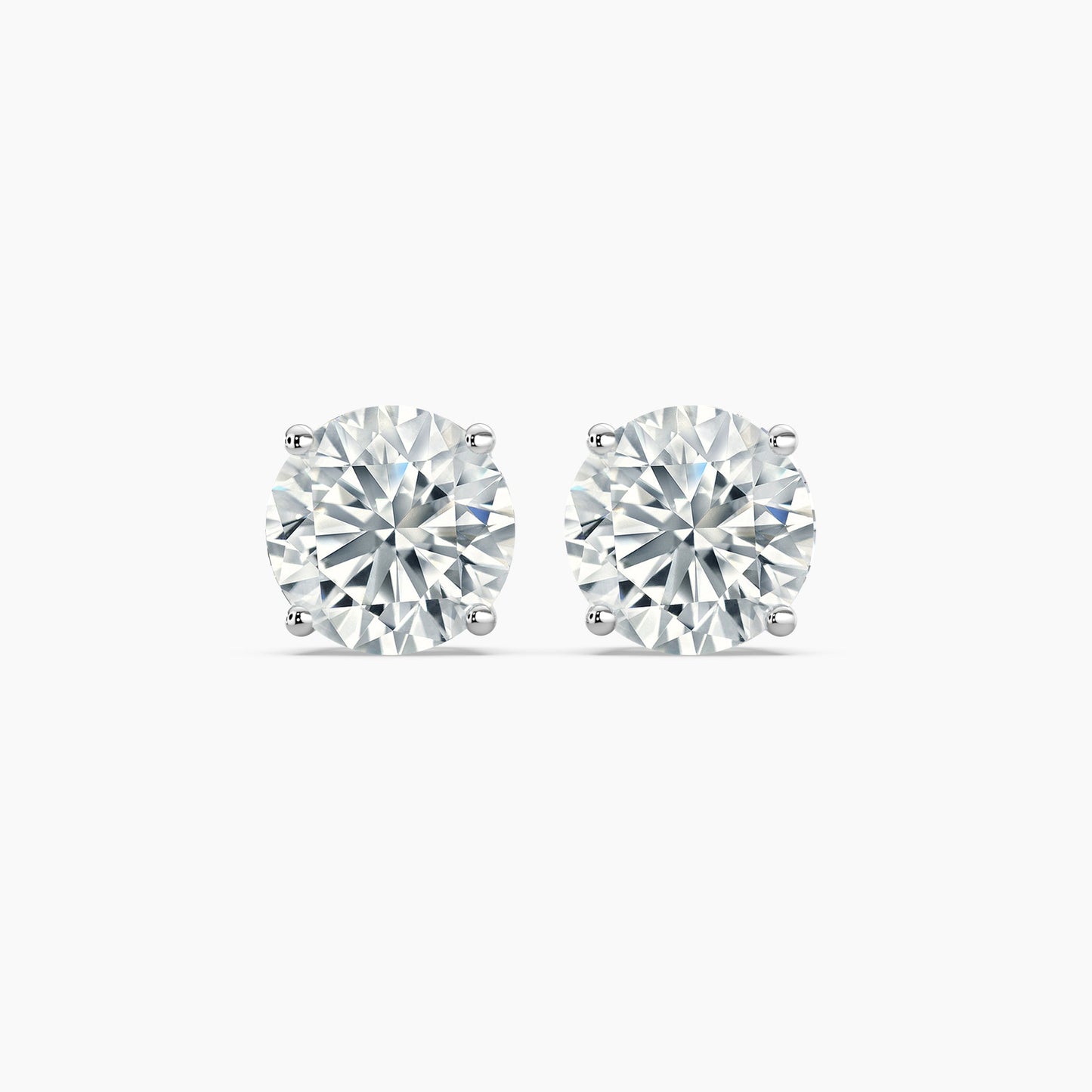 Round Brilliant Cut Natural Diamond Stud Earrings 0.5 Ct