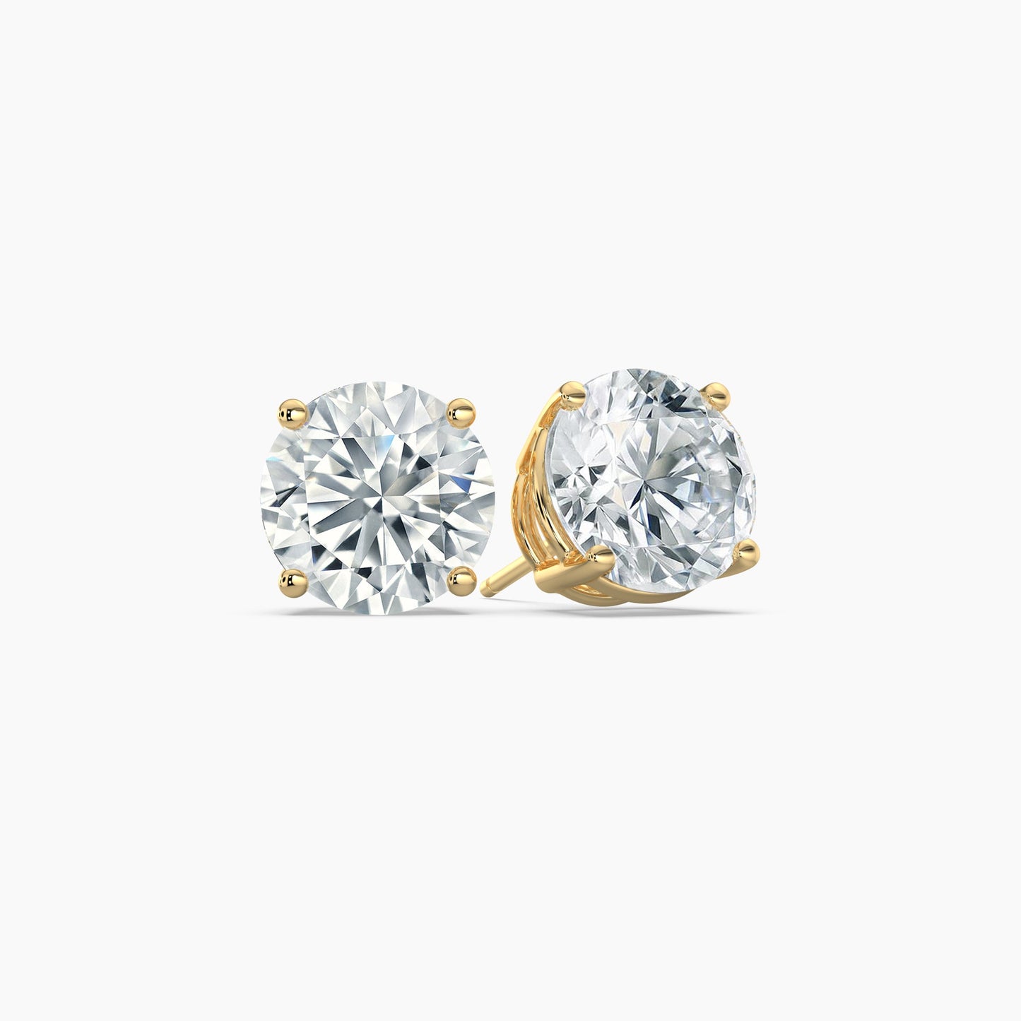 Round Cut Diamond Stud Earrings 0.75 Ct