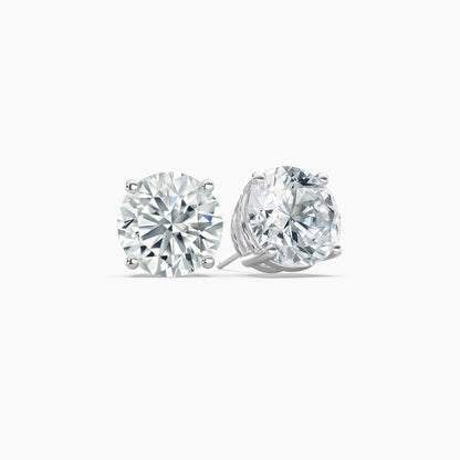 Round Cut Lab Grown Diamond Stud Earrings 0.5 Ct