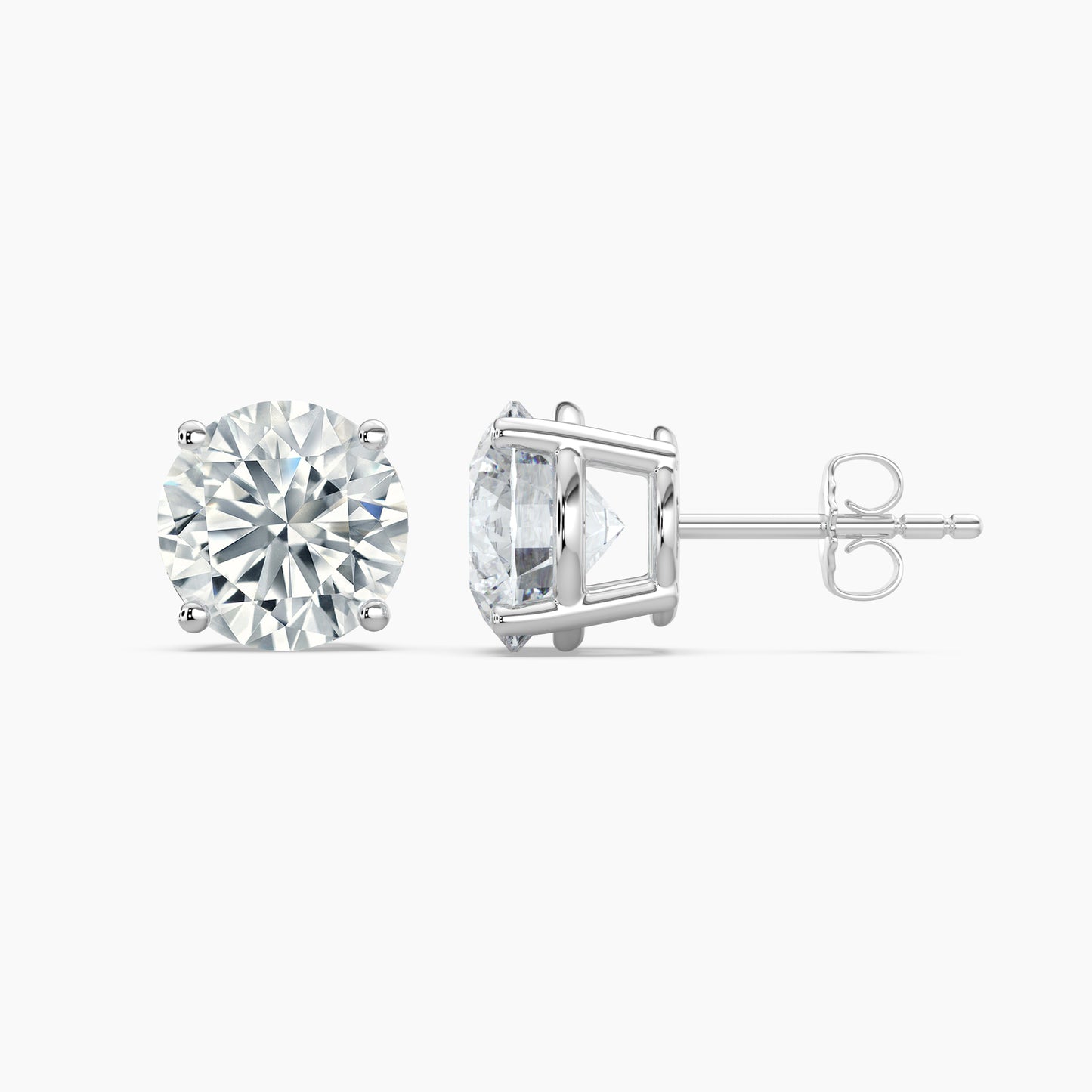 Round Cut Lab Grown Diamond Stud Earrings 0.5 Ct