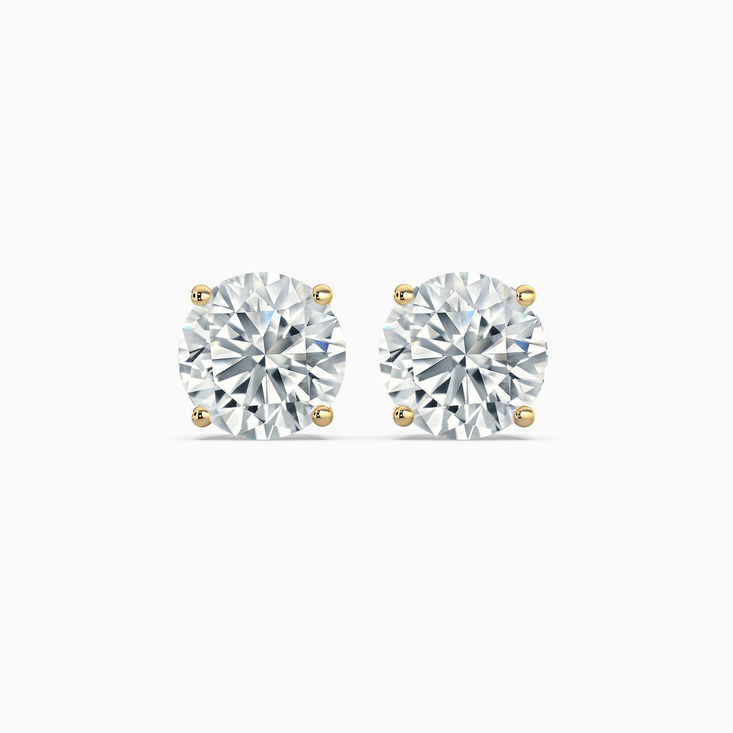 Round Cut Lab Grown Diamond Stud Earrings 0.5 Ct