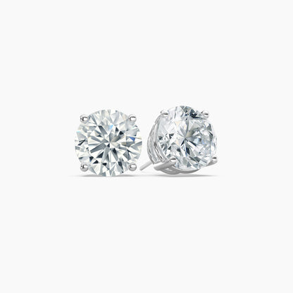 Round Cut Lab Grown Diamond Stud Earrings 0.5 Ct