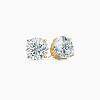 Round Cut Lab Grown Diamond Stud Earrings 0.5 Ct