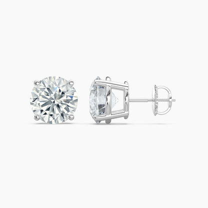 Round Cut Lab Grown Diamond Stud Earrings 1.5 Ct