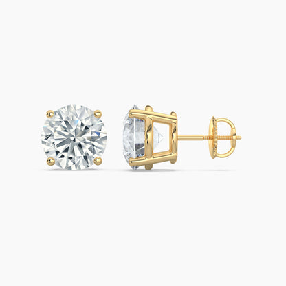 Round Cut Lab Grown Diamond Stud Earrings 0.5 Ct